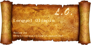 Lengyel Olimpia névjegykártya