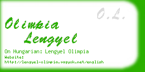 olimpia lengyel business card